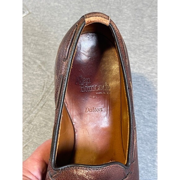 Allen Edmonds Dalton Brown Pebble Grain Tassel Kiltie Slip-On Dress Shoe Loafer - Picture 10 of 12